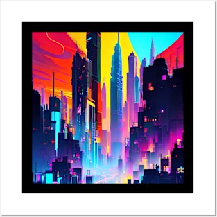 Neon City Posters and Art
